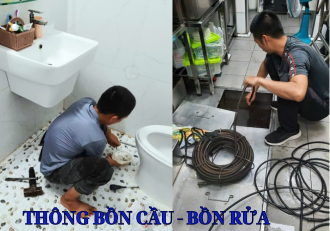 thông bồn cầu- thông bồn rửa chén
